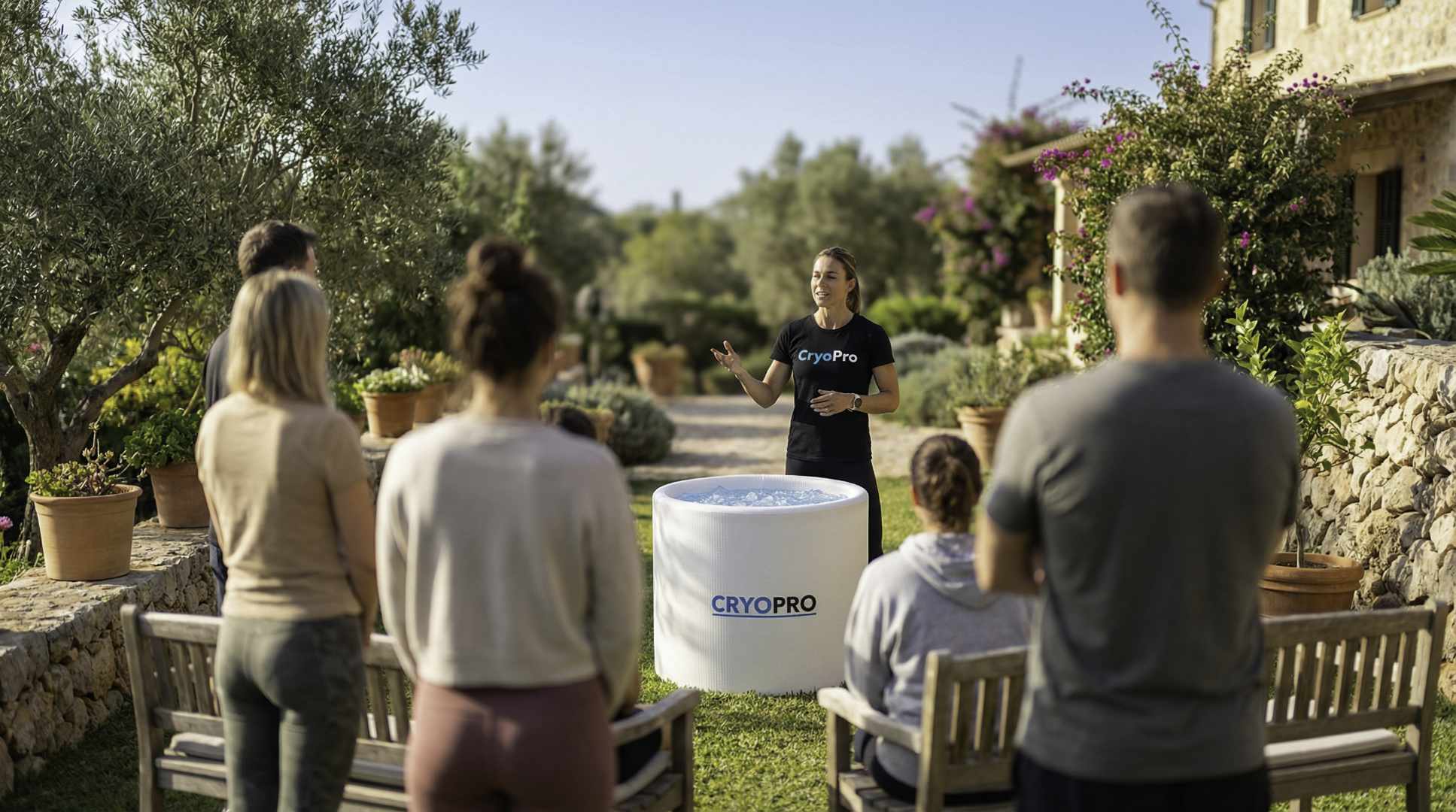 Formación CryoPro con baño de hielo y práctica de instructor