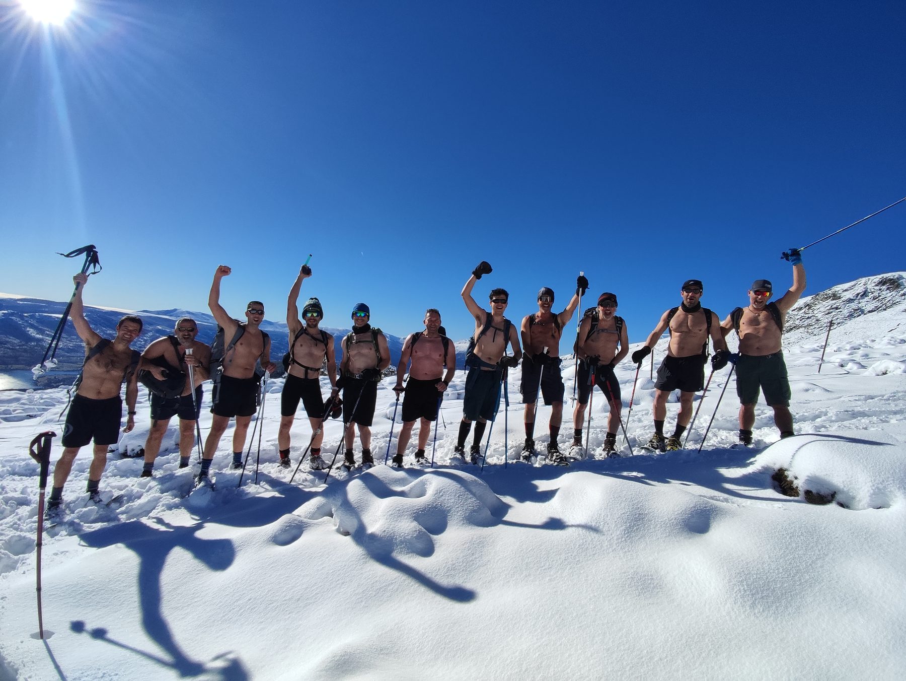 El grupo del retiro en la nieve